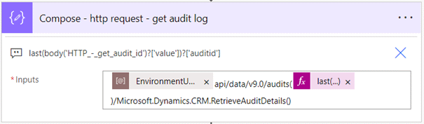 Compose http request - get audit log