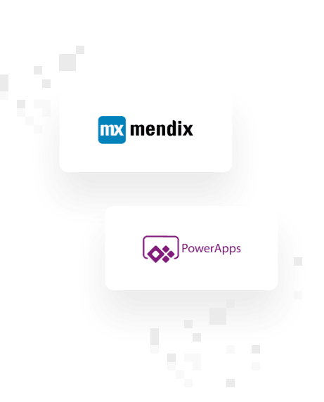 Mendix and PowerApps logos